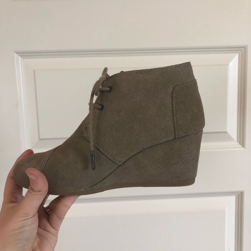 Toms wedges, taupe